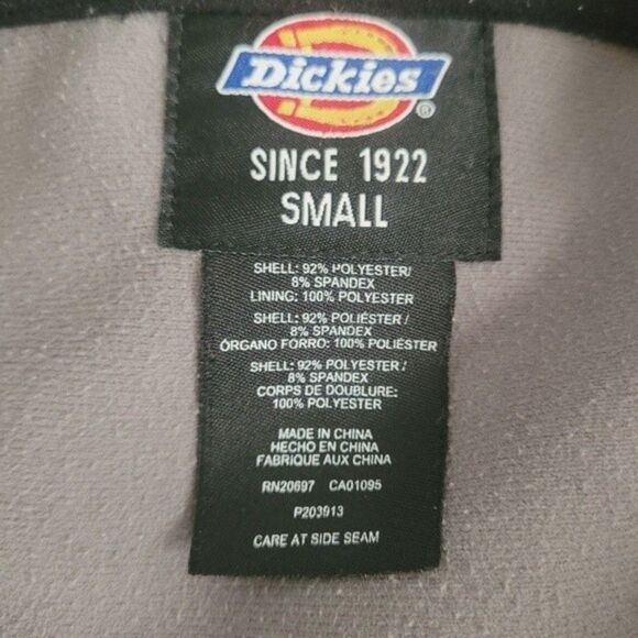 Dickies Jacket grey black zip front shell small womens performance coat lady - Picture 11 of 16